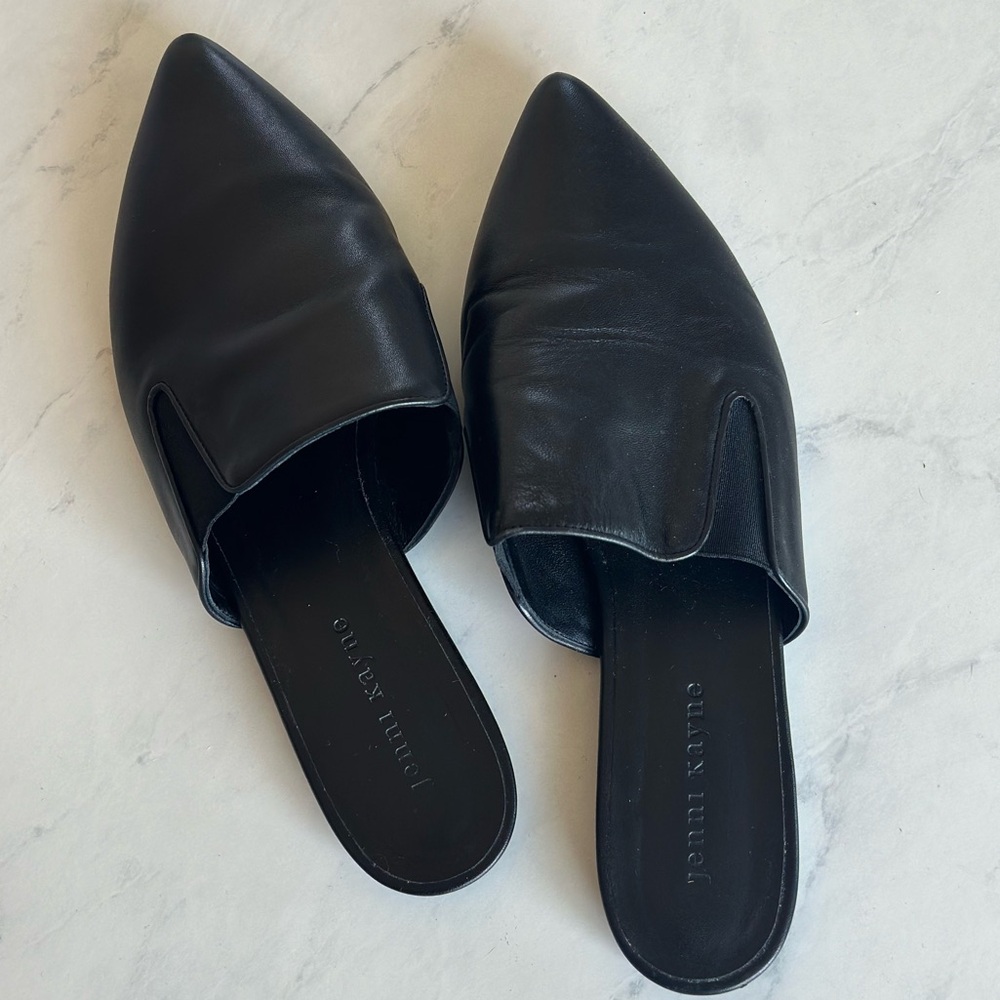 Jenni Kayne Black Leather Mule, size 40